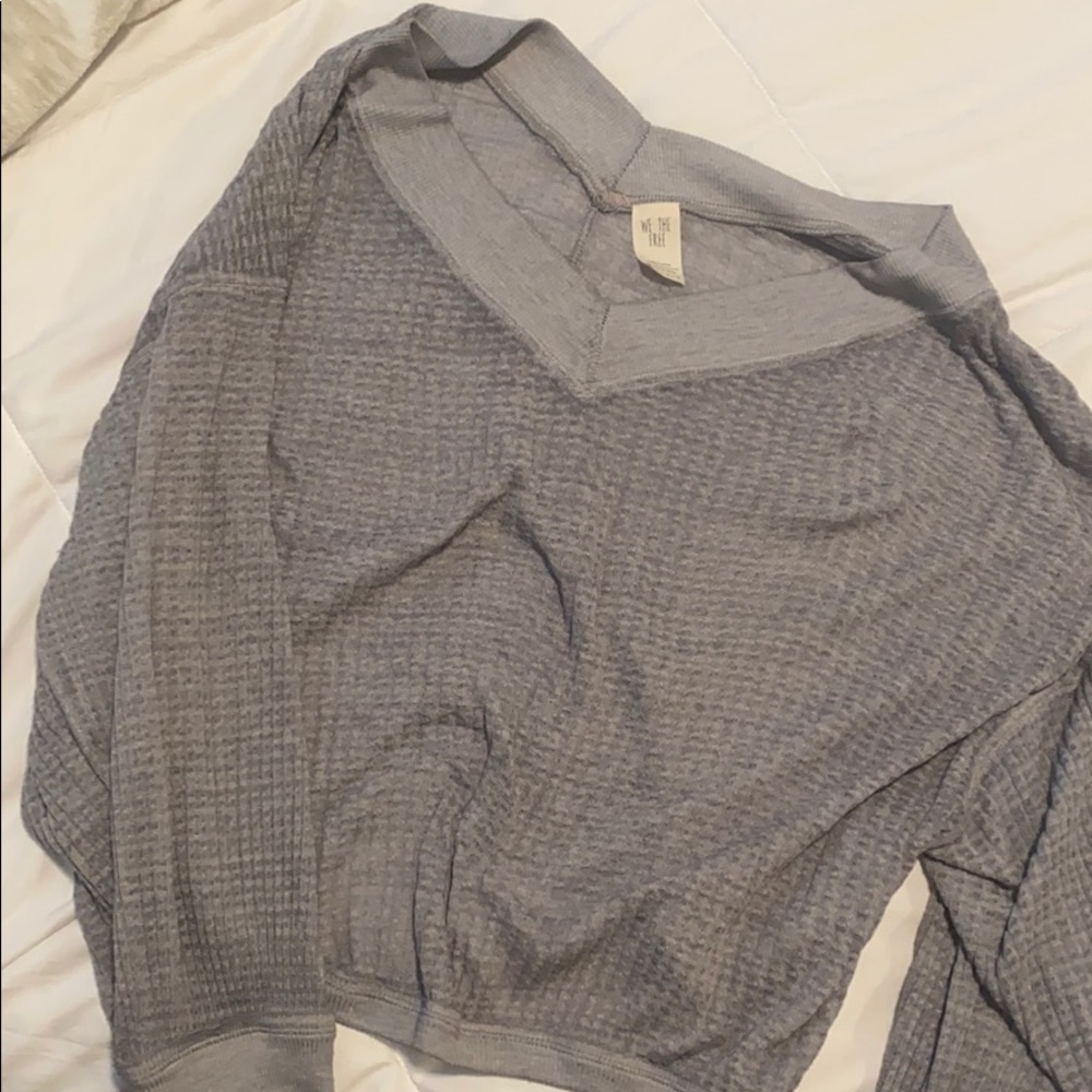 Off shoulder light sweater